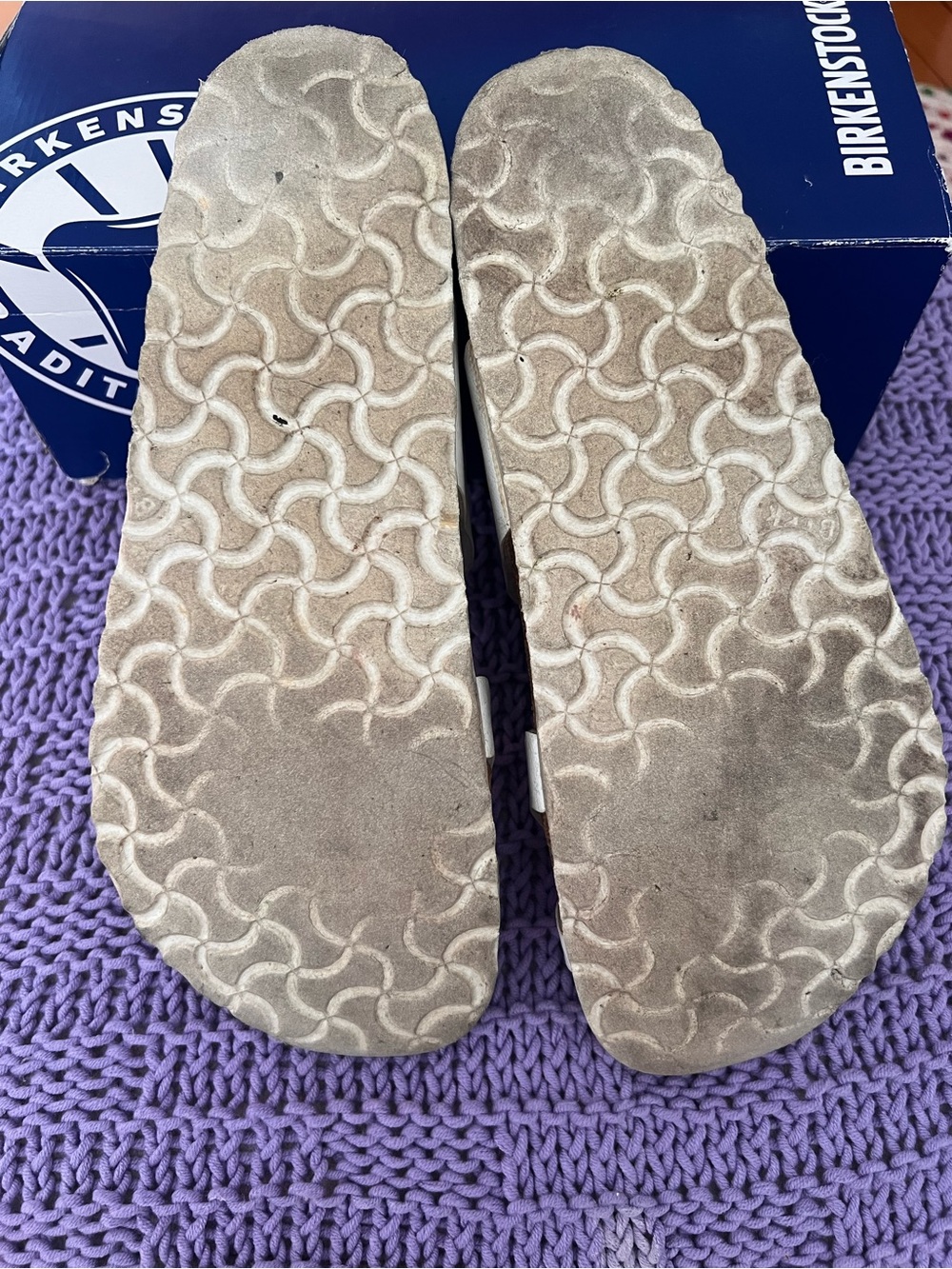 Birkenstock White Strappy Women’s Sandals with Brown Cork Footbed - Picture 4 of 5